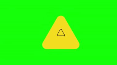 Sarı üçgen alfa kanalı ile Erkek Sembol simgesi simgesi konsepti animasyonu yok