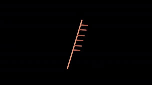 Ladders Konsep Animasi Latar Transparan Dengan Kanal Alfa — Stok Video