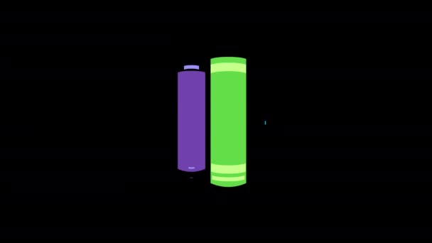 Livro Didático Pilha Ícone Conceito Loop Animação Vídeo Com Canal — Vídeo de Stock