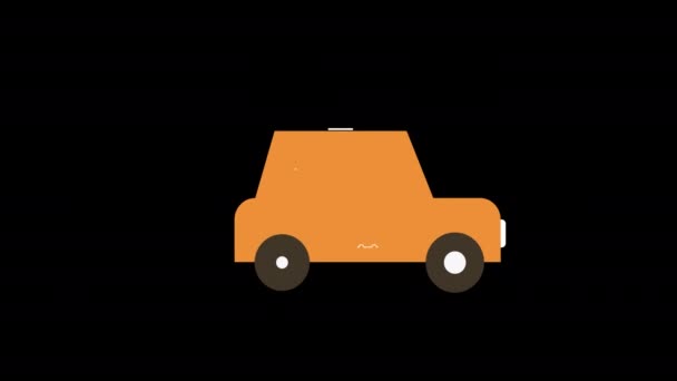 Suv Auto Pictogram Lus Animatie Video Transparante Achtergrond Met Alfa — Stockvideo