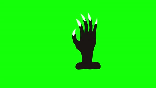 Mão Bruxa Com Prego Ícone Conceito Loop Animação Vídeo Com — Vídeo de Stock