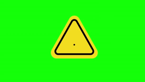 Aviso Triângulo Amarelo Cuidado Placa Faca Com Ícone Sinal Garfo — Vídeo de Stock