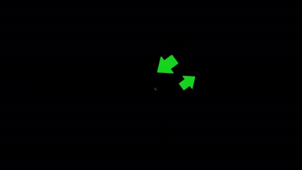 Receptor Teléfono Verde Con Flechas Apuntando Hacia Arriba Hacia Abajo — Vídeo de stock