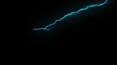 Yıldırım fırtınası elektrik şimşekleri alfa kanalı ile flaş animasyonu vurur