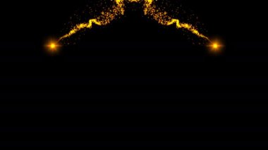 sihirli parçacık parıldıyor siyah arkaplan üzerinde iz döngüsü animasyon videosu