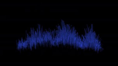 Neon Mavi Dalga Biçimi. Alfa kanallı gelecekçi Ses Dengeleyici konsept döngü canlandırma videosu