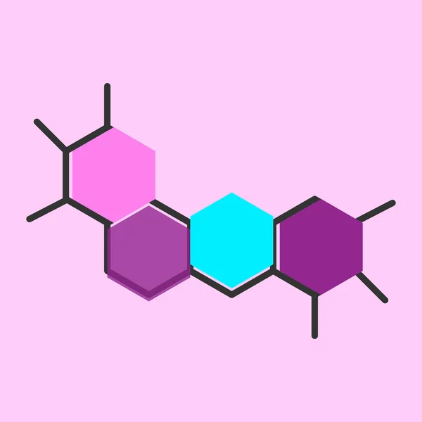 Molecule Filled Outline Icon Line Vector Sign Linear Colorful Pictogram — Vector de stock
