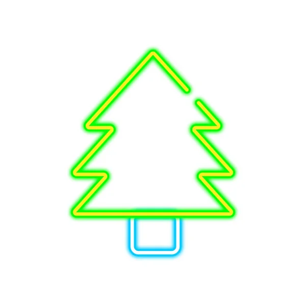 Çok Renkli Noel Ağacı Ikonu Vektör Tasarımı Illüstrasyonu — Stok Vektör
