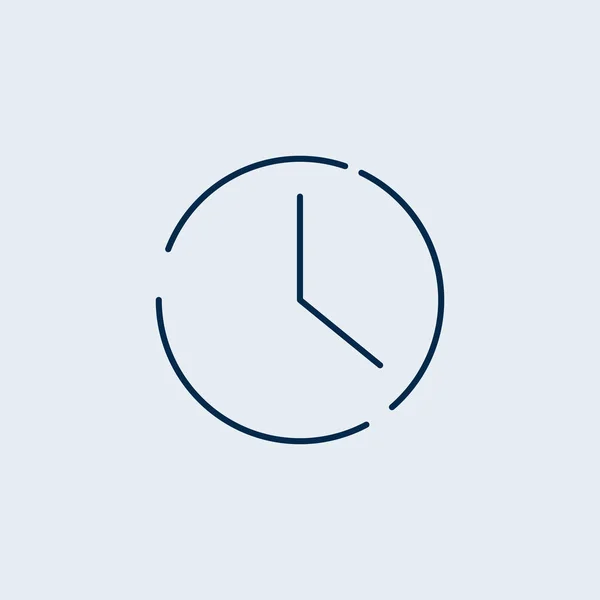 時計のアイコンベクトル タイムアイコンのシンボルデザインイラスト — ストックベクタ