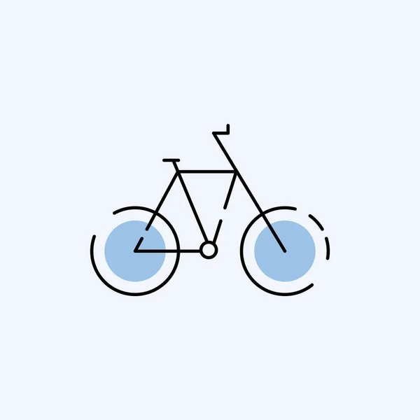 Εικονίδιο Ποδηλάτων Ενιαίο Επίπεδο Χρώμα Εικονίδιο Εικονογράφηση Φορέας — Διανυσματικό Αρχείο