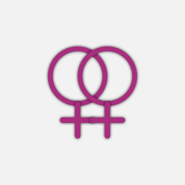 Genderový Symbol Lesby Sexuální Orientace Návrh Vektoru — Stockový vektor
