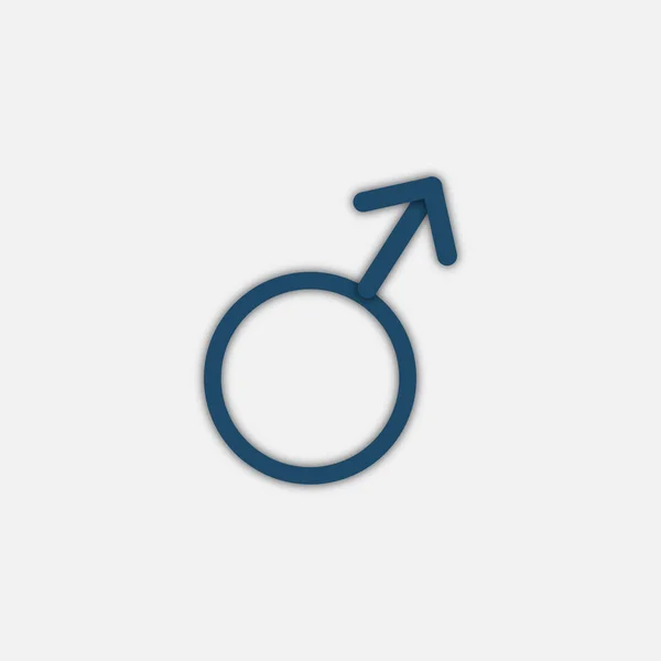 Genderový Symbol Muže Sexuální Orientace Návrh Vektoru — Stockový vektor
