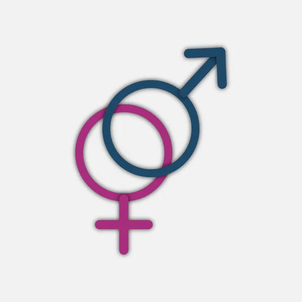 Genderový Symbol Hetero Sexuální Orientace Návrh Vektoru — Stockový vektor