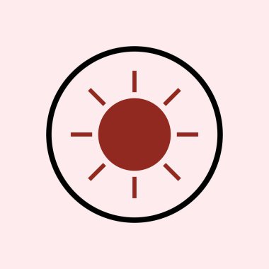 Parlaklık Simgesi, Yoğunluk Vektör Sanat İllüstrasyonunu Ayarlama