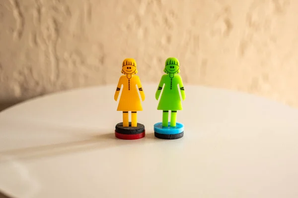Systemic Advice Family Therapy Concept Psychotherapy Acrylic Dolls People Team — Stock Photo, Image
