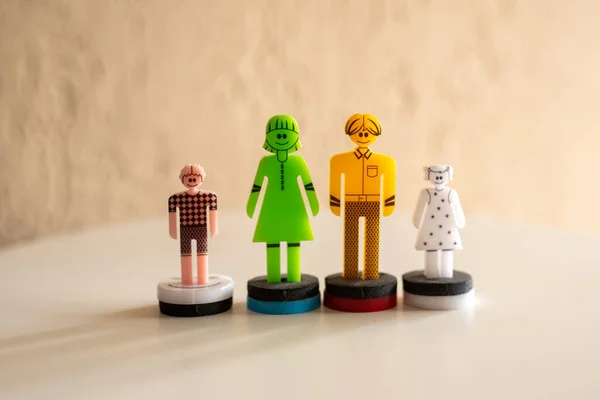 Systemic Advice Family Therapy Concept Psychotherapy Acrylic Dolls People Team — Stock Photo, Image