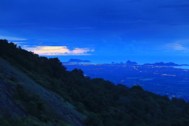 Tayland Körfezi manzaralı Khao Luang Huai Yang, Thap Sakae, Prachuap Khiri Khan Eyaleti, Tayland 