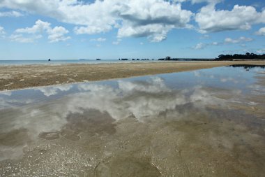 Saphli Plajı manzarası, Chumphon Eyaleti, Güney Tayland 