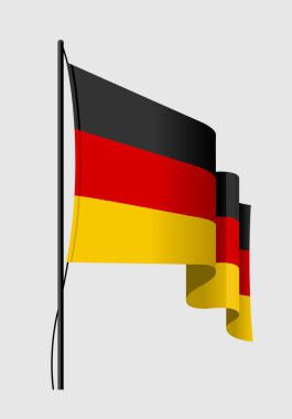 Flag of Germany on a gray background in vector EPS 10