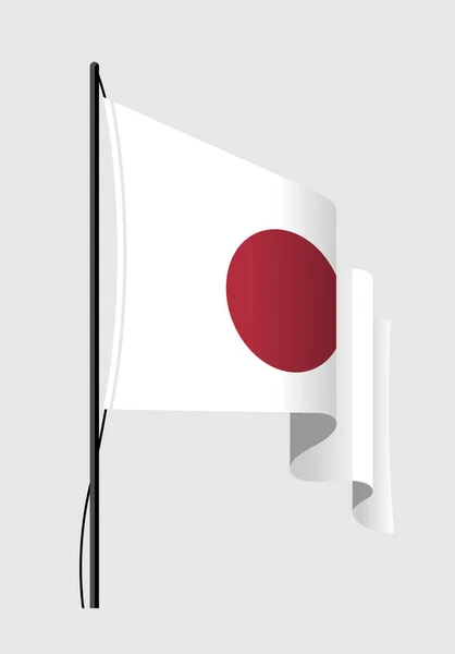 Japan flag on a gray background in vector EPS 10
