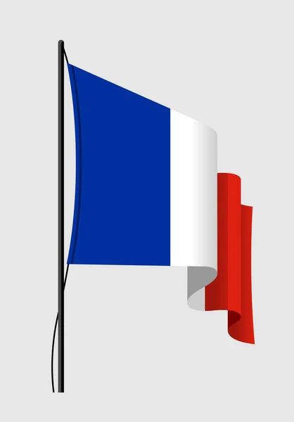 France flag on a gray background in vector EPS 10