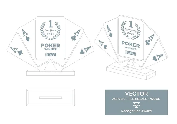 Modelo Vetor Troféu Casino Modelo Troféu Torneio Poker Prêmio Campeonato Vetores De Bancos De Imagens