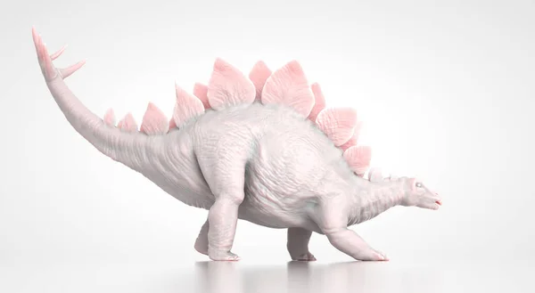 Stegosaurus White Background Render Illustration — 图库照片