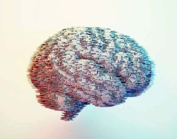 Abstract Brain Network Connections Brainstorming Self Development Concept Abstract Artificial — Stock Photo, Image