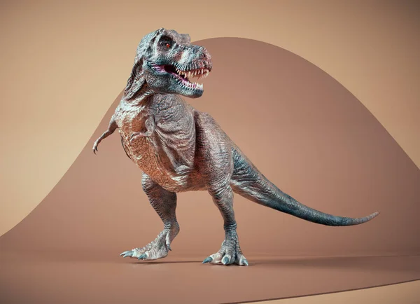 Tyrannosaurus Rex Poserar Studio Detta Render Illustration — Stockfoto