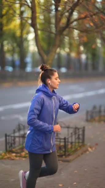 Detailní Záběr Aktivní Sportovní Ženy Zahřívání Nohy Před Jogging — Stock video