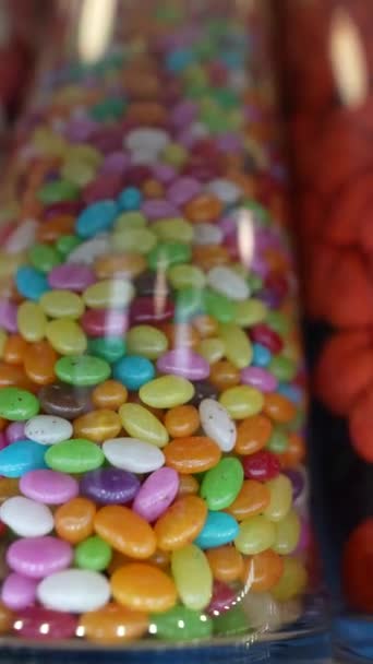 Close Many Colorful Candies — Stock Video