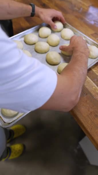 빵집에서 롤을위한 부분화 고품질 — 비디오