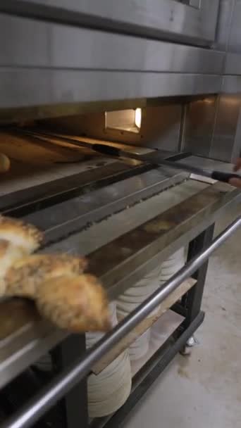 Pečení Řemeslného Chleba Buchet Vysoce Kvalitní Záběry — Stock video