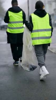 Halk sağlığı hizmetleri: sokak temizliğine yönelik kamu hizmeti çabaları. Yüksek kalite 4k görüntü