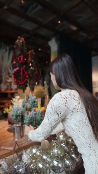 Array Christmas Ornament Finns Butiken Som Specialiserat Sig Nyårsinredning Högkvalitativ — Stockvideo