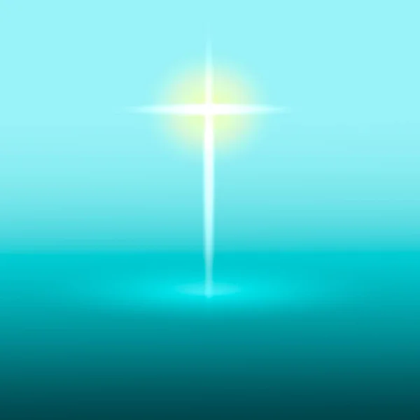Abstrait Lumière Bleu Dégradé Symbole Croix Conception Modèle Arrière Plan — Photo