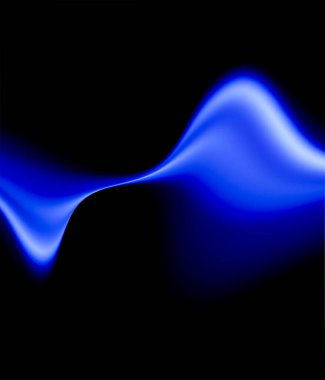 Mavi gradyan akışkan dalga deseni koyu arkaplan çizimi tasarım ürünü