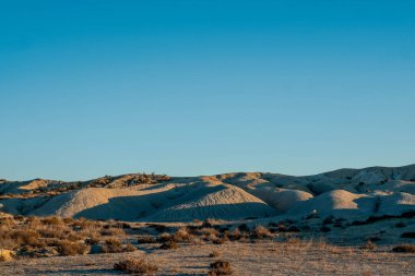 The Mahoya desert in Murcia, Spain, in winter at sunrise