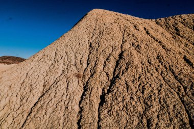 The Mahoya desert in Murcia, Spain, in winter at sunrise