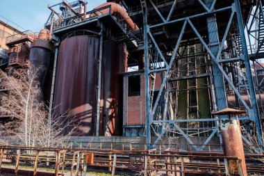 Landschaftspark, eski bir çelik fabrikası Duisburg, Batı Almanya 'da halka açık bir parka dönüştürüldü.