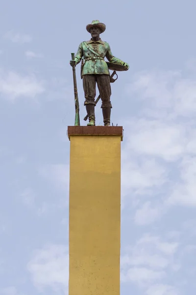 Foto Der Statue Die Mitten Praa Bandeirante Goiania Steht Bandeirante — Stockfoto