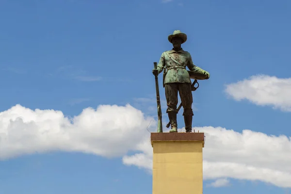 Posąg Który Znajduje Się Centrum Miasta Goiania Praa Attilio Correa — Zdjęcie stockowe