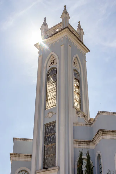 stock image Evangelical Christian Church, on a clear day, with the sun shining, in the city of Goiania.