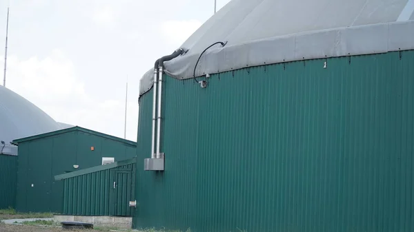 Biogas Moderne Biokunststoffe Erneuerbare Energien Aus Biomasse Innovative Biogasanlage Inmitten — Stockfoto