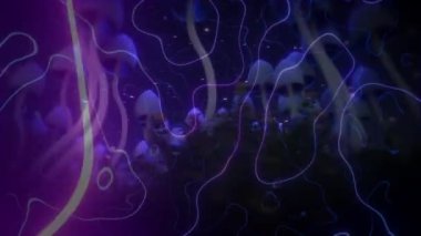 Abstract psychedelic background landscape compilation