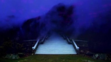 Abstract psychedelic background landscape compilation