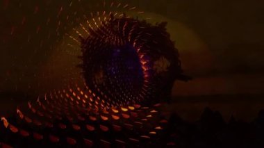 Abstract psychedelic background landscape compilation