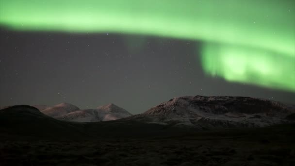Aurora Borealis Landskap Island — Stockvideo