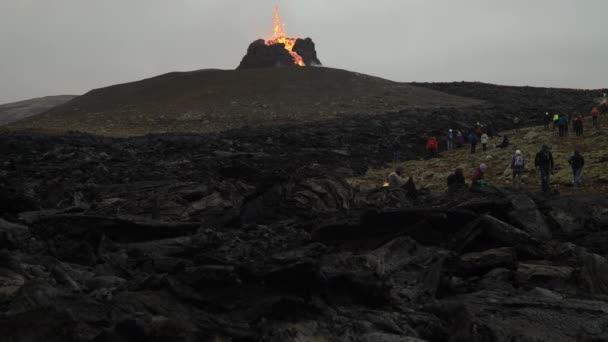 Volcanic Eruption Geldingadal Iceland 2021 — Αρχείο Βίντεο