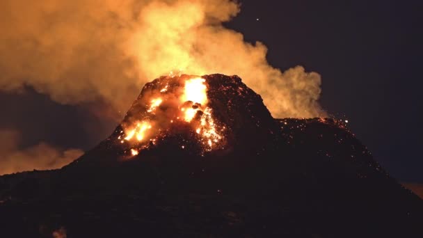 Vulkanutbrott Geldingadal Island 2021 — Stockvideo